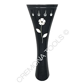 Tailpiece Violin French Ebony Pearl Flowers 109mm