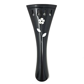 Tailpiece Viola French Ebony Pearl Flowers