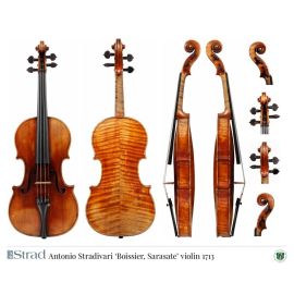 Poster Stradivari violin, "Boissier Sarasate" 1713