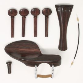 Standard Swiss Set Violin rosewood Round Tailpiece + tailgut
