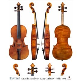 Poster Stradivari violin, "King Carlos IV" 1709