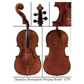 Poster Montagnana cello "Sleeping Beauty" 1739