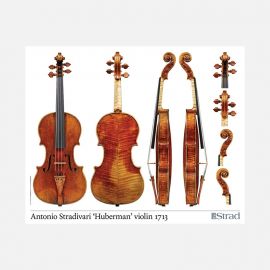 Poster Stradivari violin "Huberman" 1713