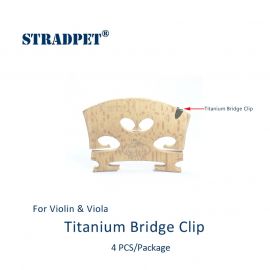 Titanium Violin/Viola Bridge Clip, 4 pcs set