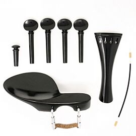 Set Violin Standard Ebony, Round Tp + tailgut