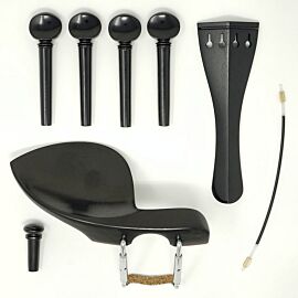 Standard Swiss Set Viola Ebony, Hill tailpiece + tailgut