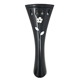 Tailpiece Violin French Ebony Pearl Flowers 107mm