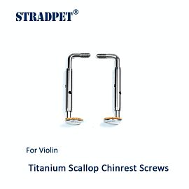 Chinrest Screws Violin Separate Titanium Scallop, Bright